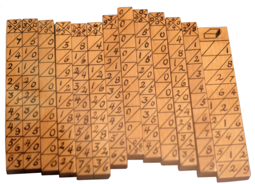 Holzstäbe mit Zahlen